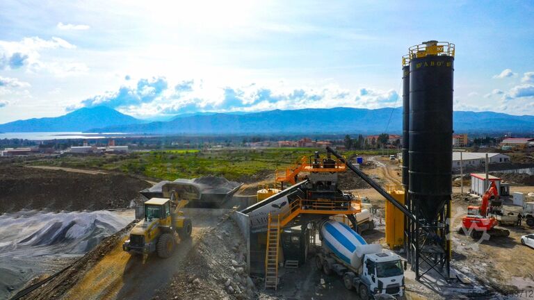 Mobile Concrete Batching Plant FABO Mobile Concrete Batching Plant 100 m3/h Mobile Concrete Batching Plant