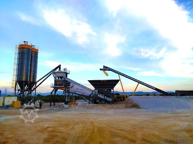 Mobile Concrete Batching Plant FABO Mobile Concrete Batching Plant 120 m3/h Mobile Concrete Batching Plant