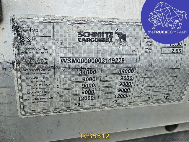Sliding tarpaulins Schmitz Cargobull 