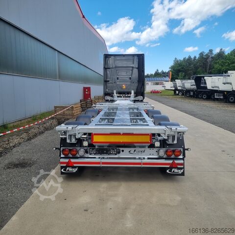 Semi-trailer containerchassis Fliegl SDS 380 Vario V2+ mit Frontausschub