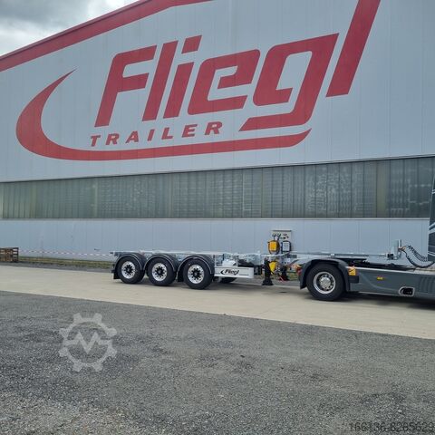 Semi-trailer containerchassis Fliegl SDS 380 Vario V2+ mit Frontausschub