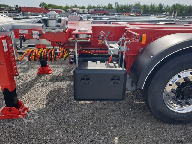 Semi-trailer containerchassis Fliegl SDS 380 Vario V2+ mit Frontausschub