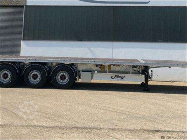 Auflieger mit offener Pritsche Fliegl SDS 390 Plateau mit Teleskopierung für Baustahlmattentransport