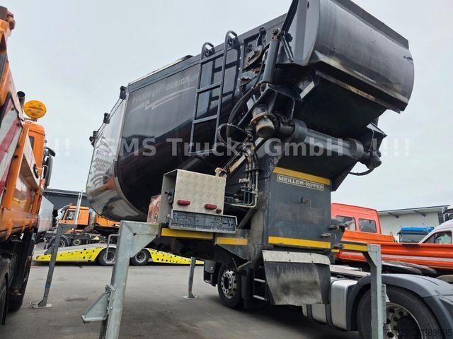 Tipper truck MAN TGS 35.480 / WECHSEL Meiller Bordm + ISO Mulde