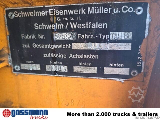 Tanker trailer  TAH 8L, ca. 6.000l