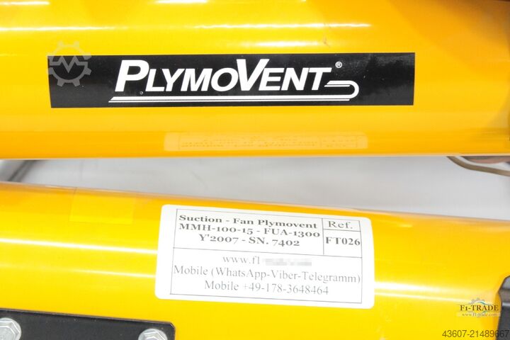 Absaugung - Ventilator / Suction - Fan Plymovent MMH-100-15 - FUA-1300