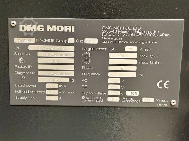 CNC turning and milling center DMG Mori NLX 2500 | 700