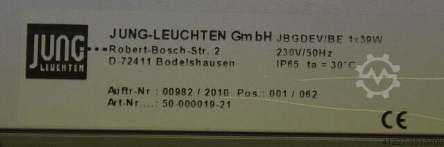Machine light JUNG Leuchten JBGDEV/BE 1x39W