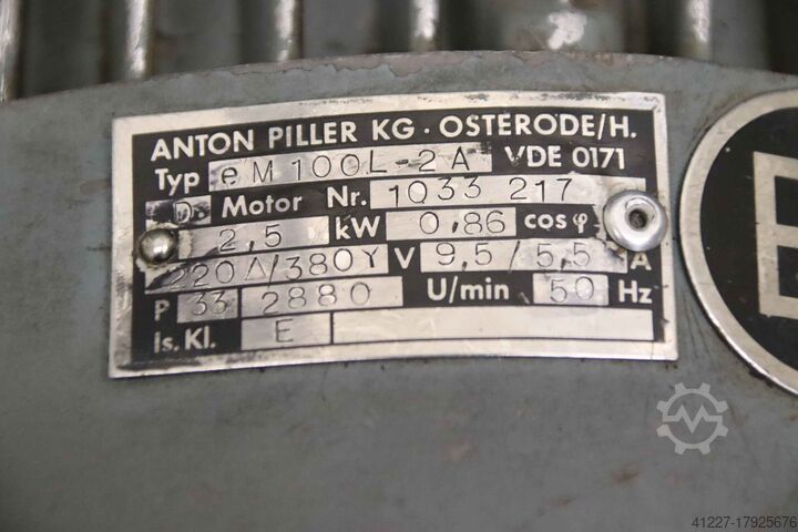 Pressure blower 2.5 kW Piller MX06630