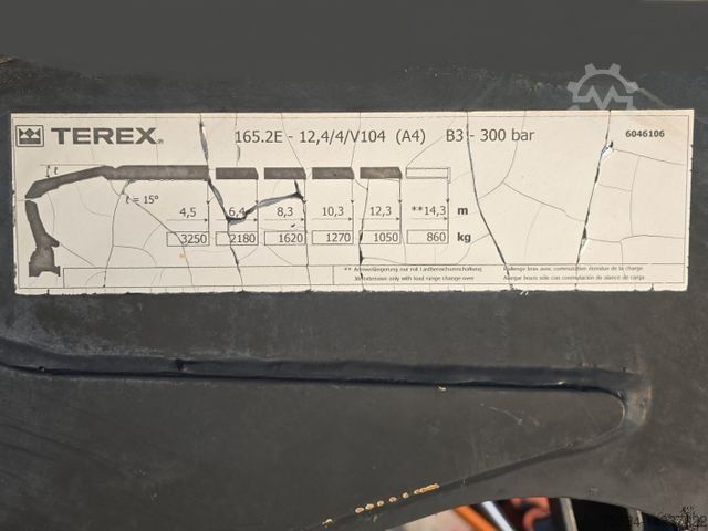 Autokran MERCEDES-BENZ ACTROS 2636 * TEREX 165.2E - A4 + FUNK/6x4