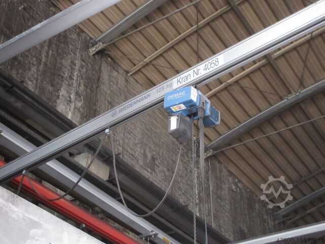 Kranhimmel Kran Hallenkran Kranbahn Demag Portalkran KBK Alu 20x4m 2x 125Kg Demag Kettenzug 2x125KG Stahlbau Stützen