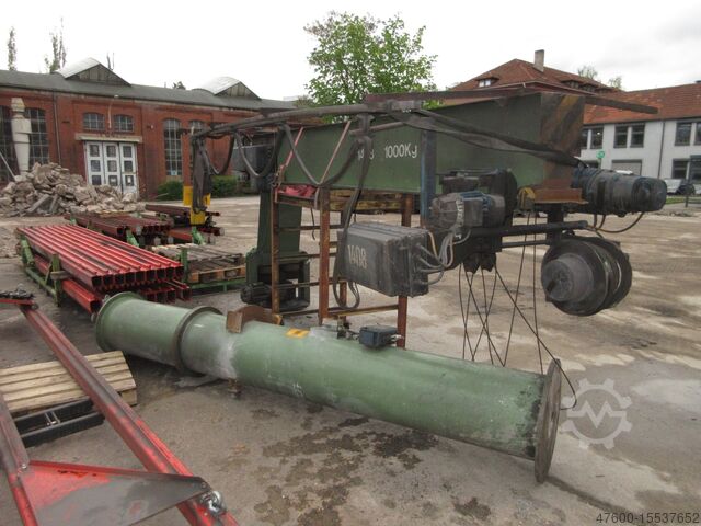 Saeulenschwenkkran Drehkran Kettenzug Demag Kran Drehkran Schwenkkran H 4,3m NL 1000Kg 1,0t L 4m Demag P Seilzug