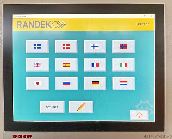 Säge Abbundsäge Abbundanlage Zu-+ Abfuhr RANDEK SPL 728 SPL728 + Abstapelvorrichtung