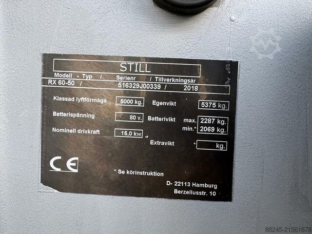 Elektrischer Gabelstapler Still RX60-50, VS-22662 STILL RX60-50