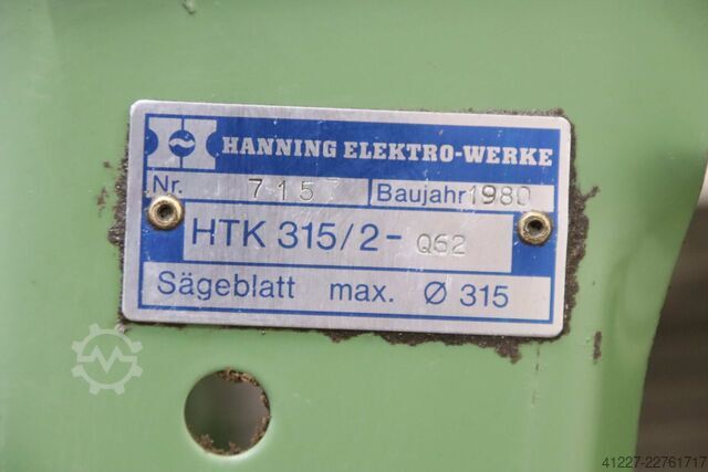 Table saw Hanning HTK 315/2-Q62