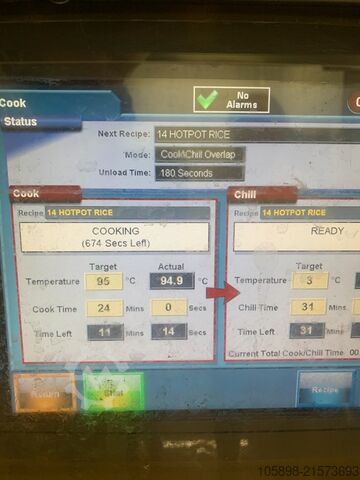 Koch- und Schnellkühlsystem für Pasta und Reis DC Norris Wave 75 Cook Chill System