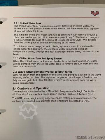 Koch- und Schnellkühlsystem für Pasta und Reis DC Norris Wave 75 Cook Chill System