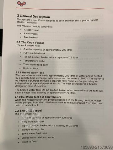 Koch- und Schnellkühlsystem für Pasta und Reis DC Norris Wave 75 Cook Chill System