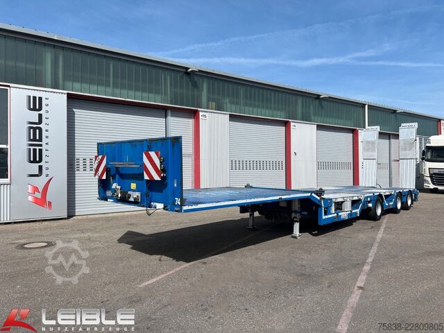 Low loader semitrailer ES-GE 3.SOU-1N-RM Mega-Teleskopierbar-Radmulden-TOP-