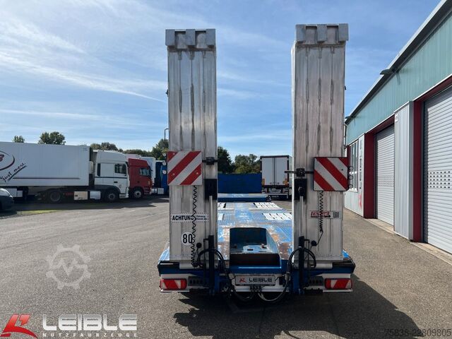 Low loader semitrailer ES-GE 3.SOU-1N-RM Mega-Teleskopierbar-Radmulden-TOP-