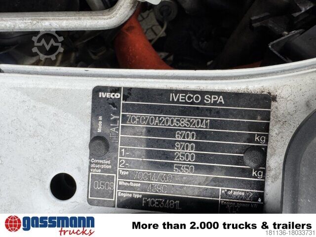 Telehoist load lugger van Iveco Daily 70C14D 4x2 Doka, EEV, City-Abroller