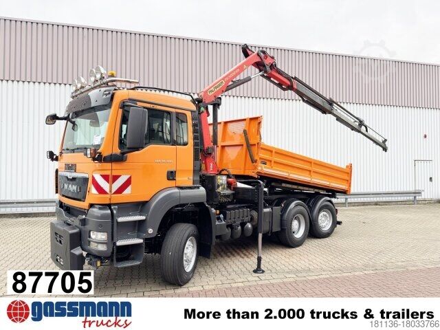 Tipper truck MAN TGS 28.400 6X4-4 BL, Lenk-/Lift,