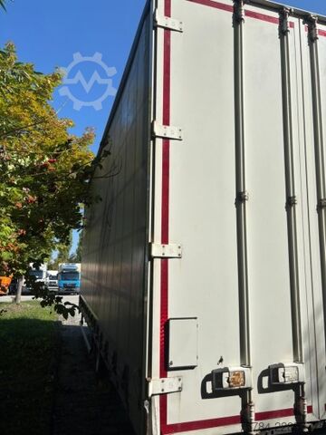 Anhänger mit Pritsche & Plane ACKERMANN 1-ACHS KOFFER + SCHIEBEPLANE LINKS  10-TONNEN