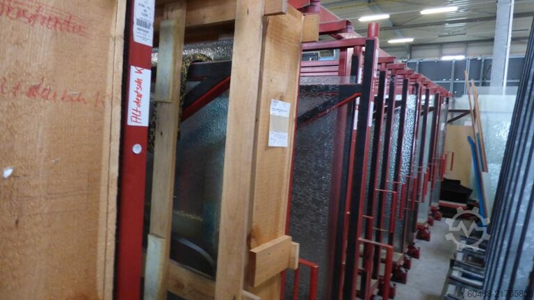 Flat glass storage rack system  