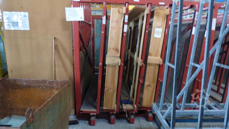 Flat glass storage rack system  