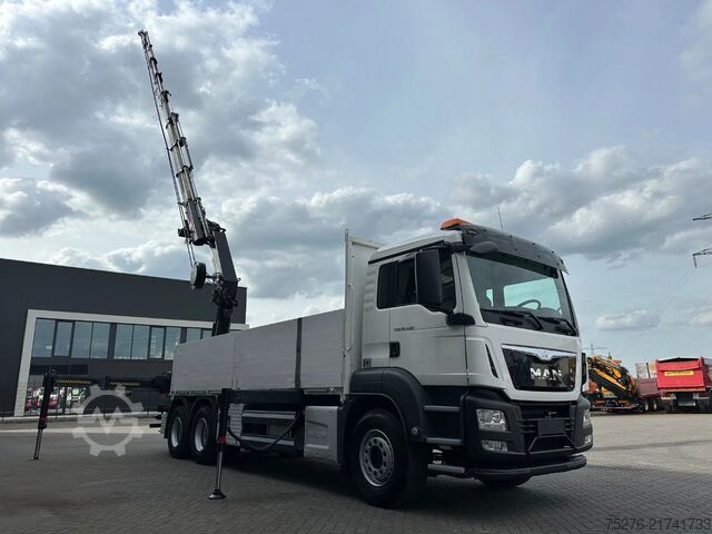 Crane truck MAN TGS 26.480 6x4 HIAB 377-8 , winch Euro 6