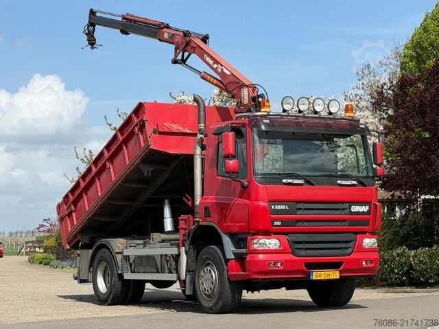 Tipper with crane Ginaf X2220L 4x4!! KRAAN/KIPPER DRIEZIJDIG!!