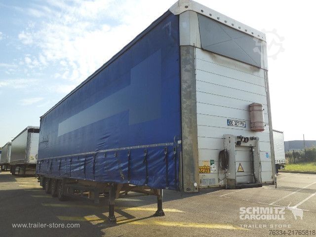 Open semitrailer with tarp Schmitz Cargobull Semitrailer Curtainsider Mega