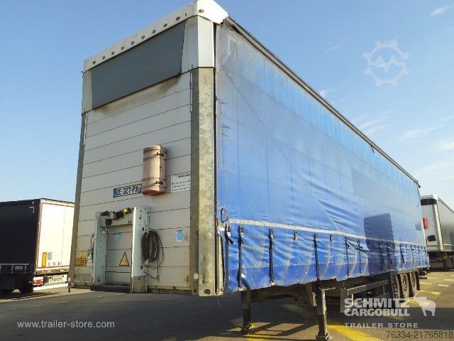 Open semitrailer with tarp Schmitz Cargobull Semitrailer Curtainsider Mega