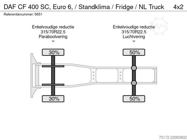 Standard-SZM DAF CF 400 SC, Euro 6, / Standklima / Fridge / NL T...
