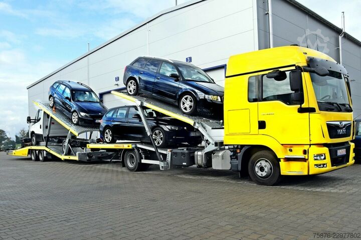 Car carrier truck MAN 12.250 TGL mit Anhänger für 5 PKW