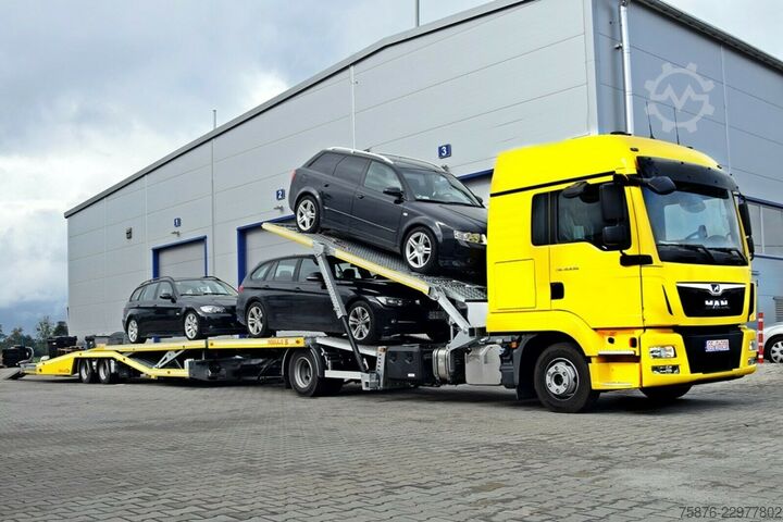 Car carrier truck MAN 12.250 TGL mit Anhänger für 5 PKW