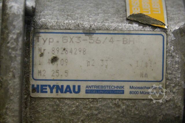 Gear motor 0,09 kW 33 rpm Heynau GX3-56/4-BH