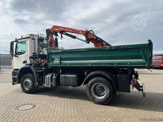 Kipper LKW MERCEDES-BENZ Arocs 1835 K 2-Achs Kipper Kran Atlas 126.3