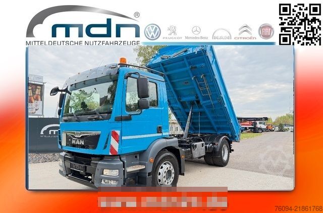Three-sided tipper truck MAN TGM 18.290 4x2 MEILLER Kipper AHK Kipphydr.