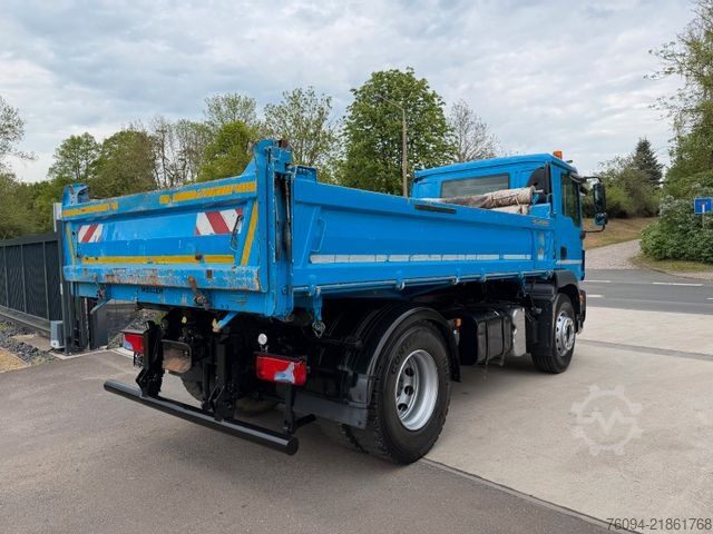 Three-sided tipper truck MAN TGM 18.290 4x2 MEILLER Kipper AHK Kipphydr.