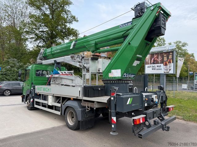 Truck mounted crane MERCEDES-BENZ Atego 816 Dachdecker Kran BÖCKER 37/4000 Korb