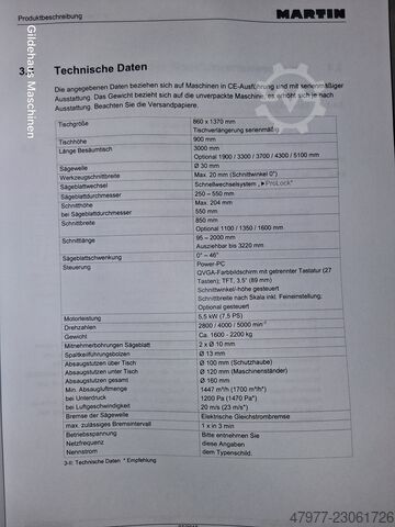 Formatkreissäge Martin T65