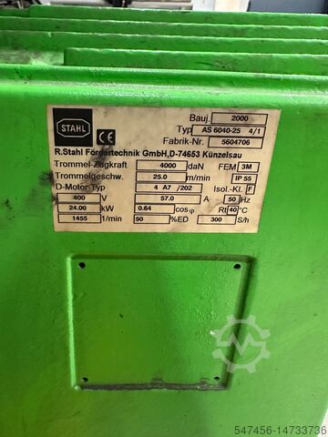 Crane double rail trolley with 2 hoists Stahlcranes Zweischienenkatze 16/4t AS6 + SH5