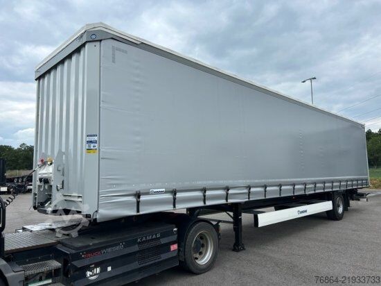 Open semitrailer with tarp KRONE 1-ACHS AUFLIEGER, HECKABSTüTZUNG XL ZERTIFIKAT, EDSCHA-VERDECK,