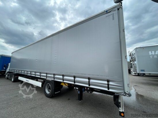 Open semitrailer with tarp KRONE 1-ACHS AUFLIEGER, HECKABSTüTZUNG XL ZERTIFIKAT, EDSCHA-VERDECK,