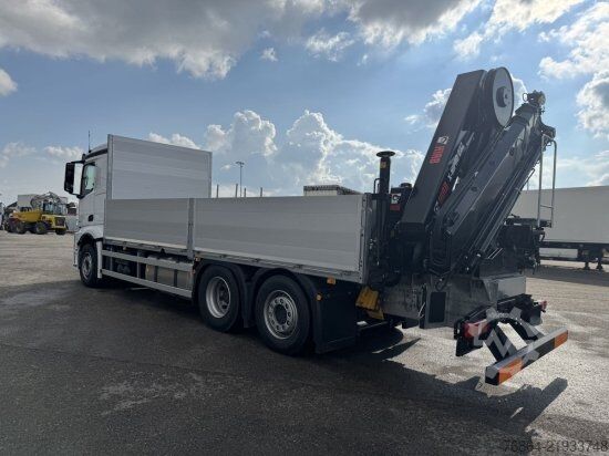 Flatbed truck MERCEDES-BENZ ACTROS 2653, RETARDER, PRITSCHE, HIAB HIPRO 232 ES5