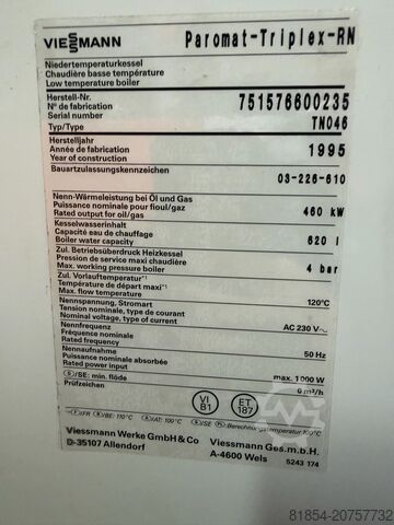 Viessmann Paromat Triplex 460kw(0235) Niedertemperaturkessel Viessmann Paromat Triplex 460kw Niedertemperaturkessel Viessmann Paromat Triplex 460kw Niedertemperaturkessel