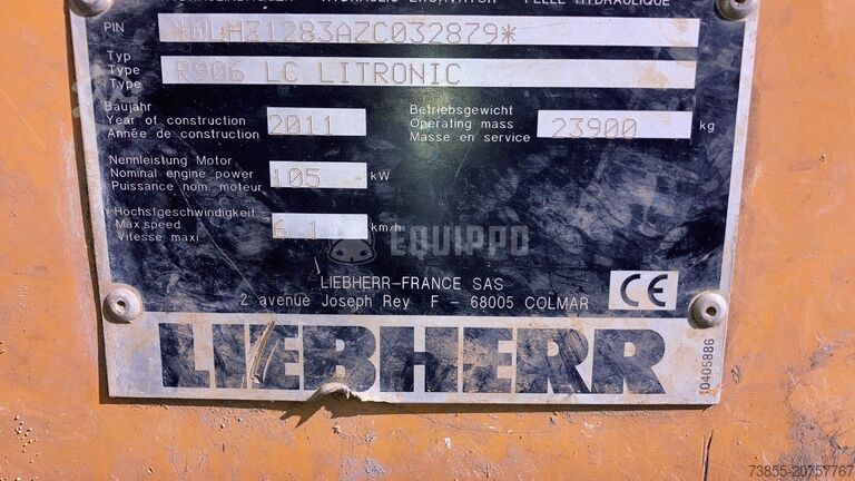 Kettenbagger Liebherr R906 LC Litronic with two buckets