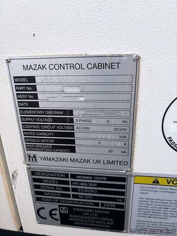 CNC Bearbeitungszentrum Mazak VTC-800/30SR
