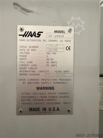 Bearbeitungszentrum - Vertikal HAAS VF-2SSHE